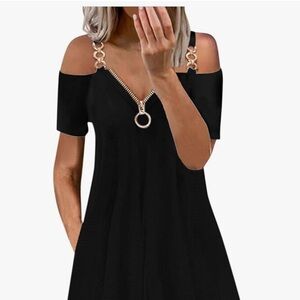 Elegant Black Off-Shoulder Dress